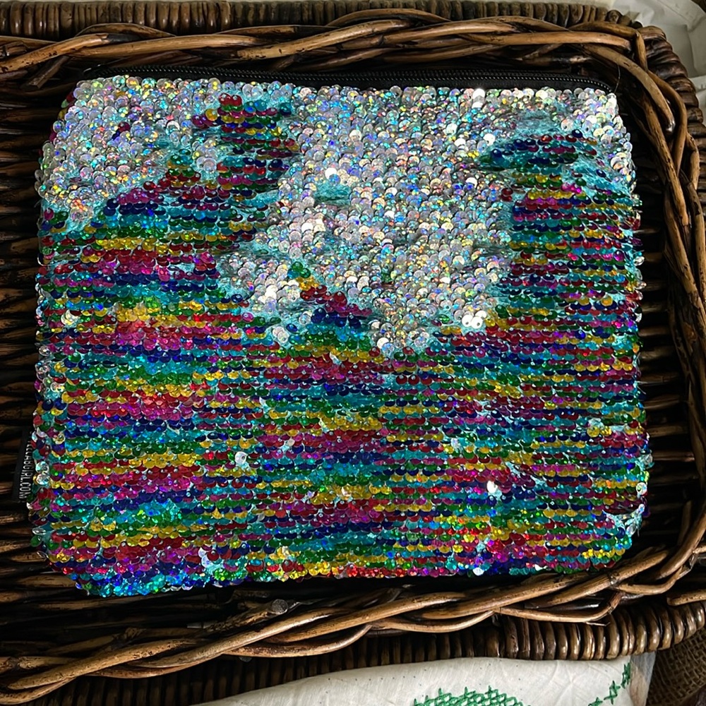 Style Lab Colorful Sequence Zipped Bag - image 1